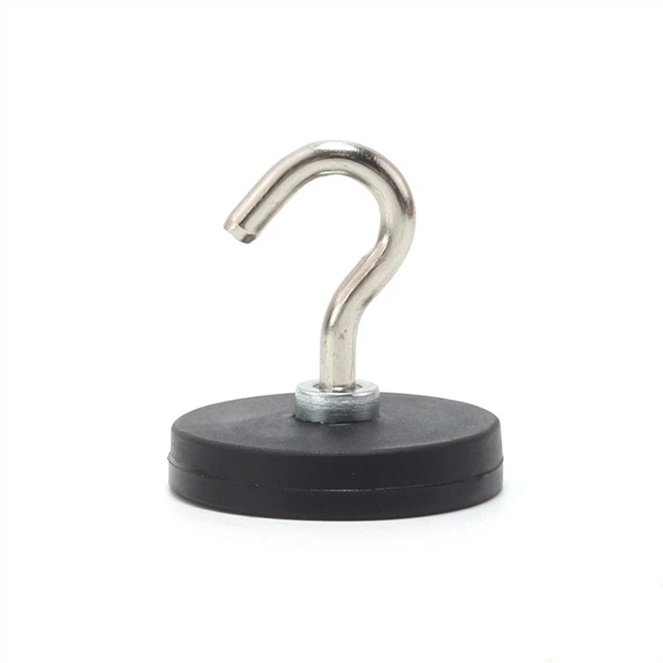 Rubber Coated Magnet With Hook